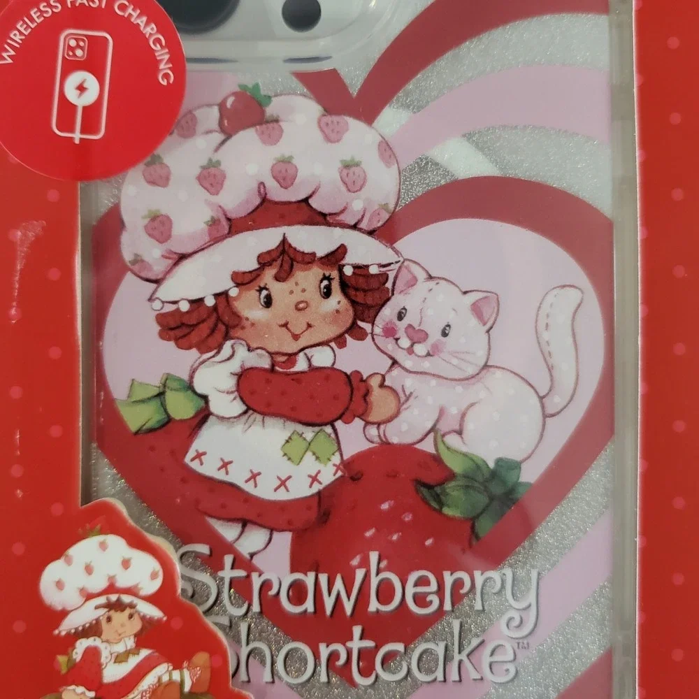 NEW Strawberry Shortcake & Cat Custard IPhone 13 Pro Max & 14 Pro Max Phone Case